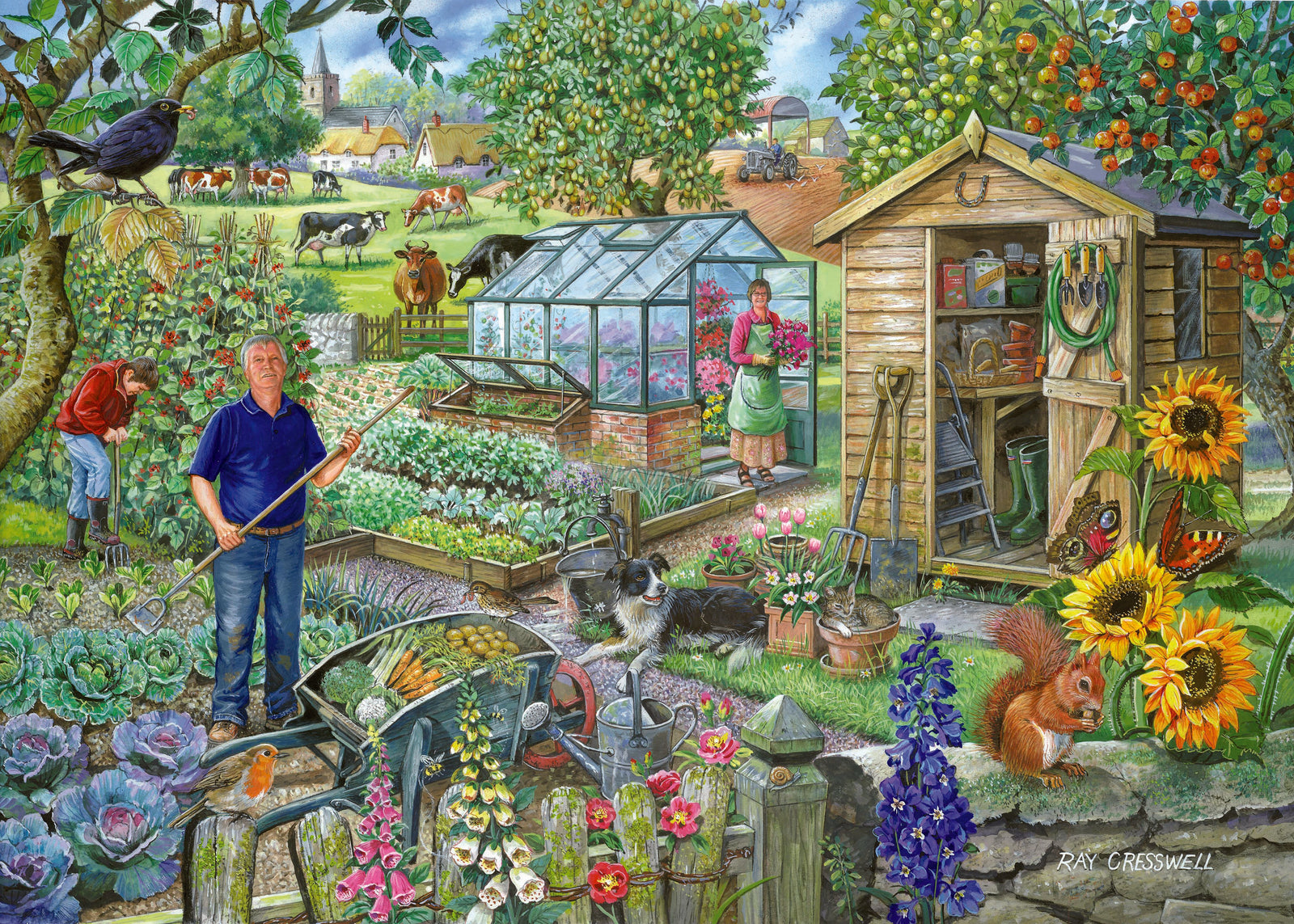 At The Allotment Jigsaw - 1000 Piece Jigsaw Puzzle For Adults