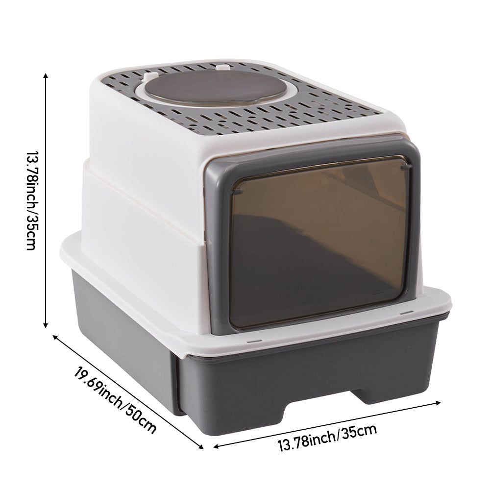 Fully Enclosed Cat Litter Box With Uv Sterilization Rechargeable Smart Cat Toilet