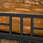3 Panel Folding Fire Screen With 2 Door Fireplace Accessary