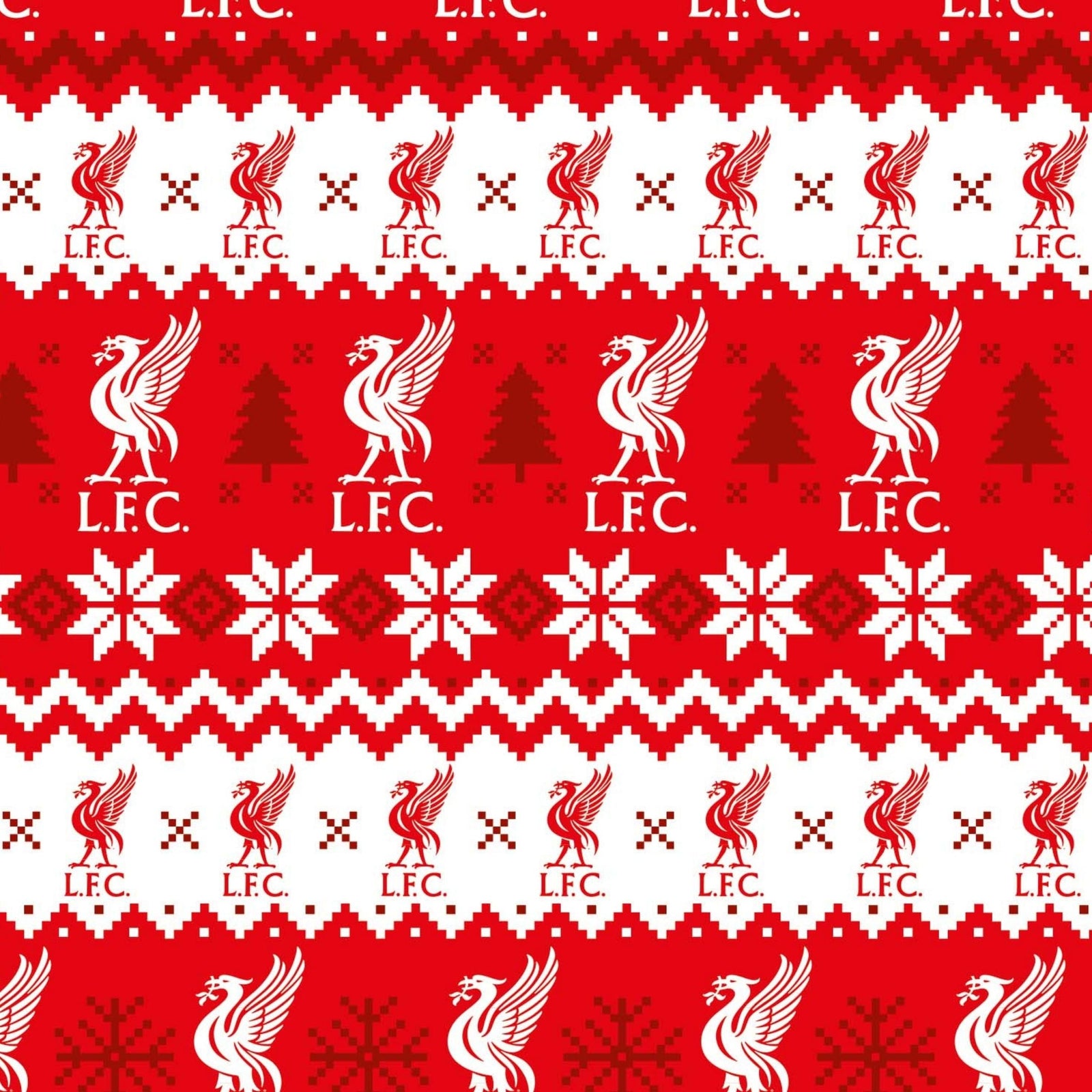 Liverpool FC Christmas Gift Wrap, 2 Sheet 2 Tag, Official Product