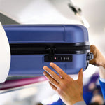 55x40x20cm Lightweight Luggage Overhead Cabin Hard Shell Cabin Suitcase 60+ Airlines Approved - Carry On Case - 4 Wheels | Cabin | Navy Blue
