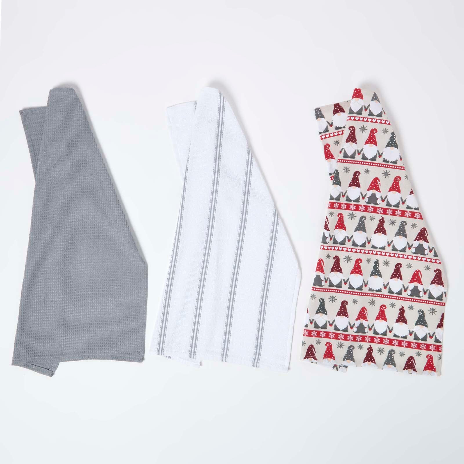 Gonk Christmas Tea Towels Set Of 3