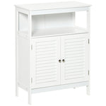 Wooden Bathroom Floor Cabinet With Door Corner Storage