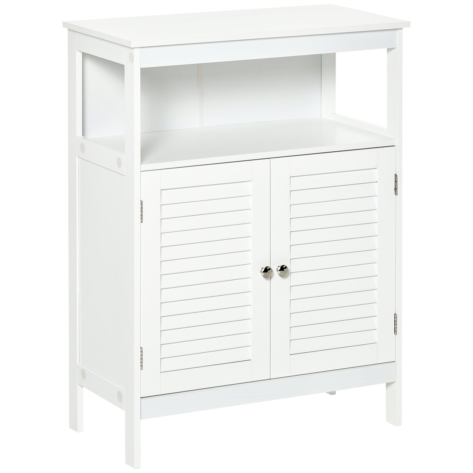 Wooden Bathroom Floor Cabinet With Door Corner Storage