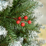 5/6ft Artificial Christmas Tree Xmas Decor With Pinecone | 5ft | Green
