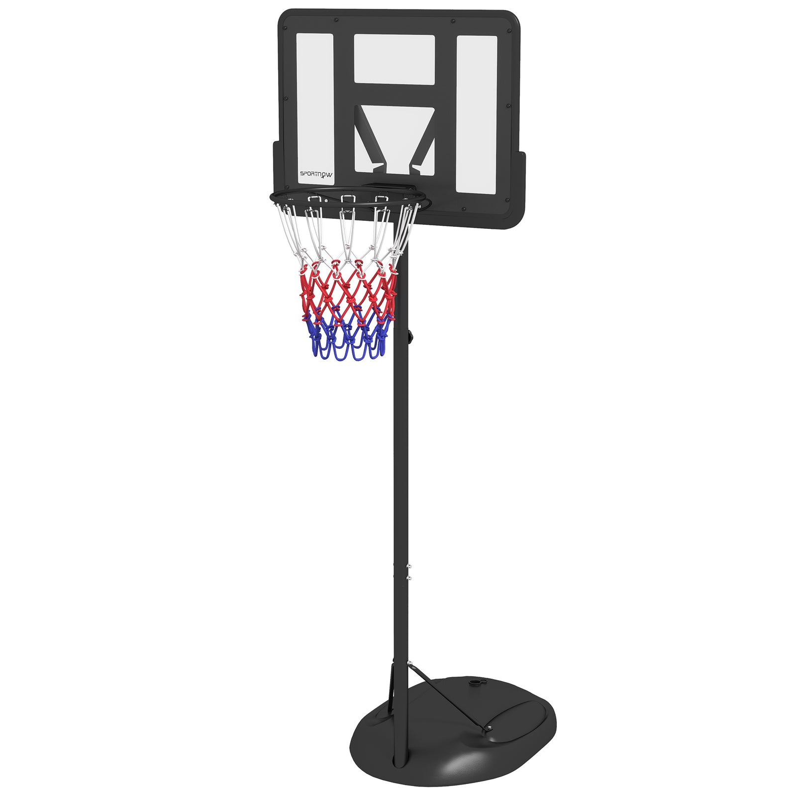 1.7-2.3m Adjustable Basketball Hoop And Stand | Black