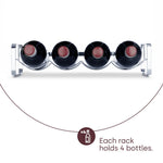 Metal Wine Rack Countertop Organiser For 4 To 16 Bottles | Silver