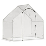 Walk-in Greenhouse W/ Steel Frame & Pe Cover