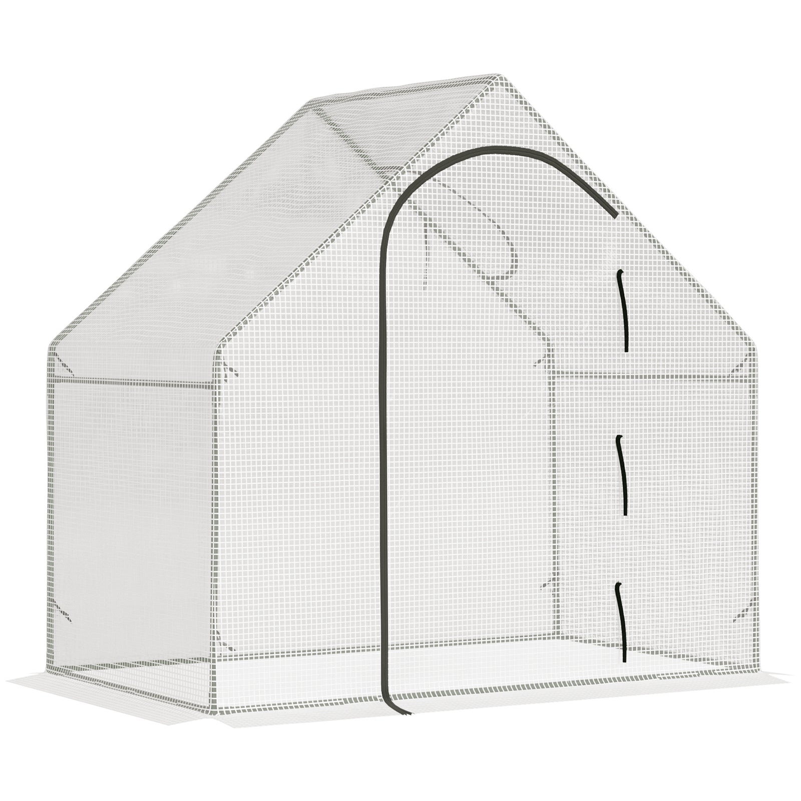 Walk-in Greenhouse W/ Steel Frame & Pe Cover