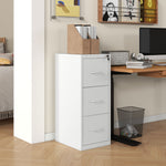 3 Drawer Filing Cabinet Steel File Cabinet For A4 | Medium | White