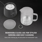 CASO Design Cappulatte Electric Milk Frother With 5 Functions, Hot Chocolate Maker With Glass Jug - 400ml Capacity