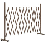 Expanding Trellis Fence Aluminum Movable, Brown