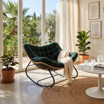 Modern Rocking Chair with Cushion – Large | Green