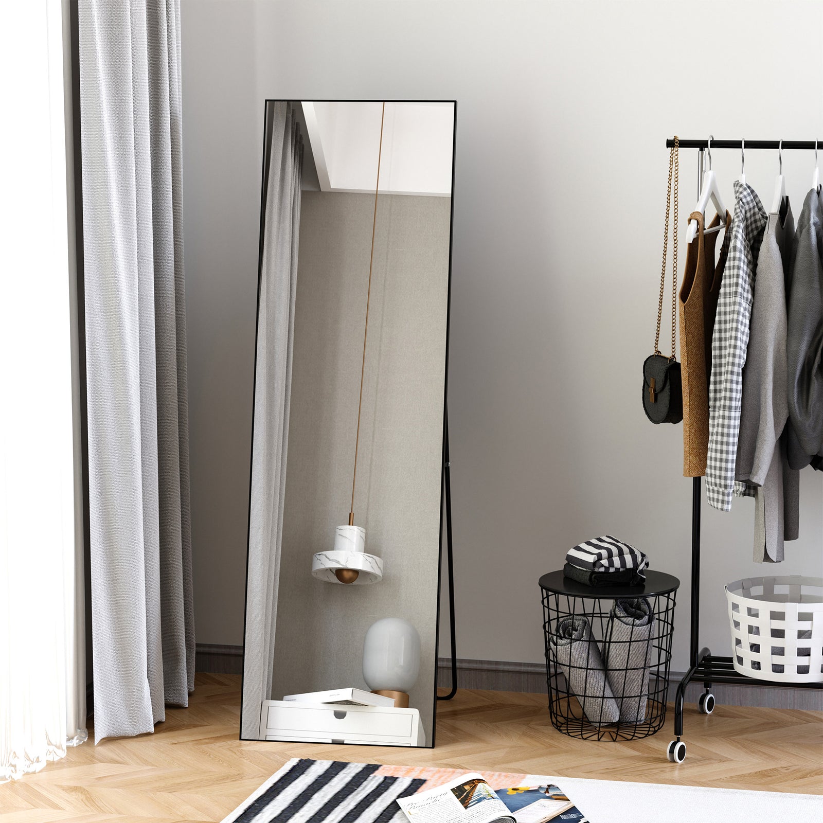 Full Length Mirror Floor Standing Or Wall-mounted