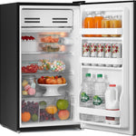 93l Compact Multi-layer Fridge With Cooler Box, 3 Removable Glass Shelves & Reversible Door | Black