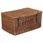 Green Tweed Classic Picnic Wicker Basket | 6 Person | Green