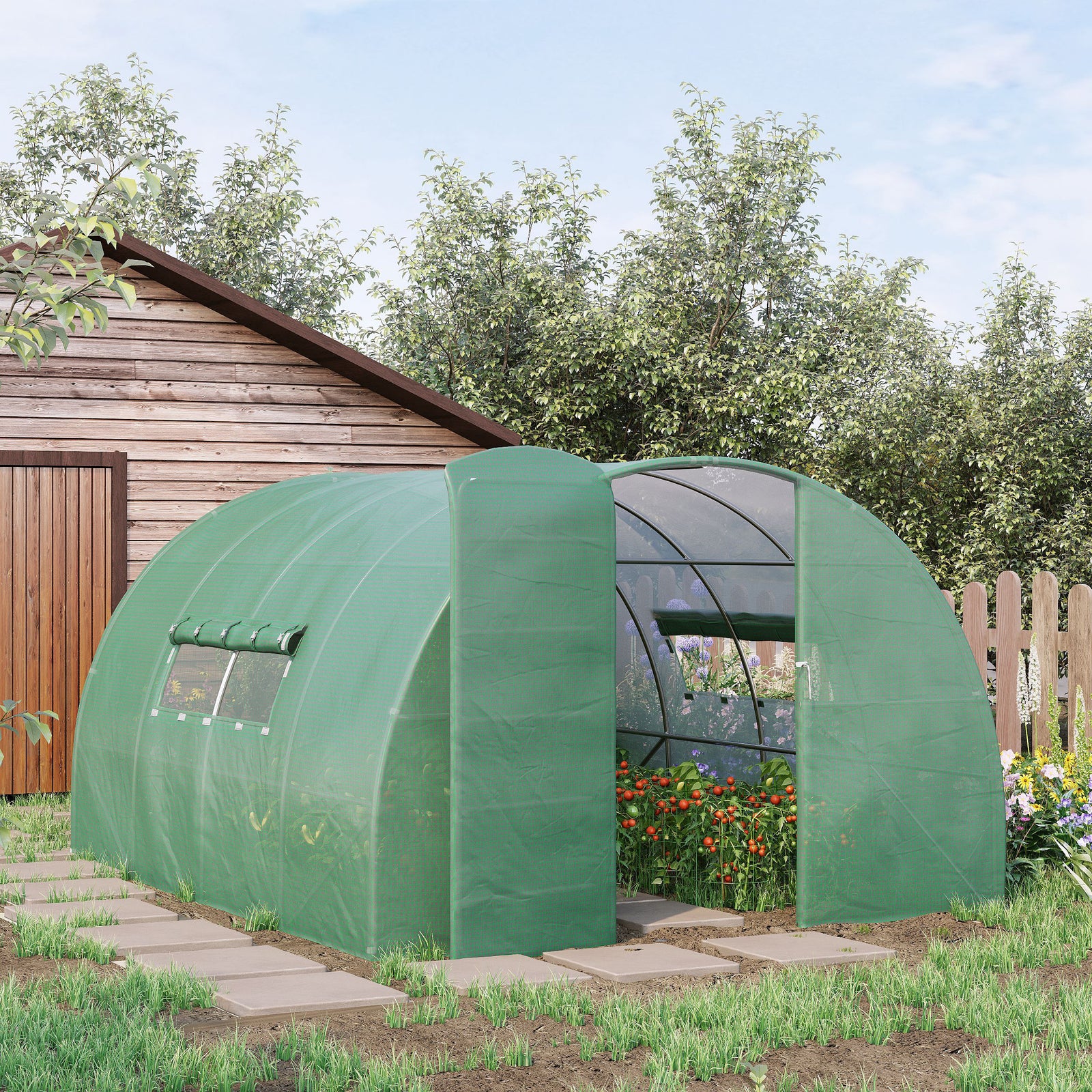 Reinforced Polytunnel Greenhouse 4x3m