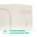 Livivo Foldable Storage Bags 3 Pack Large - Clear Window Steel Frame