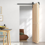 4/5ft  Bi-folding Sliding Barn Sliding Door Kit | 4ft | Black