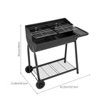 Outdoor Garden Charcoal Grill With Rear Baffle