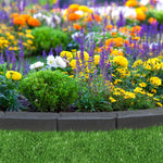 Stomp Edge Rubber Lawn Edging | Set of 12 | Graphite Black