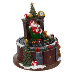 Christmas Xmas Santa Claus Music Box Ornament With Lights