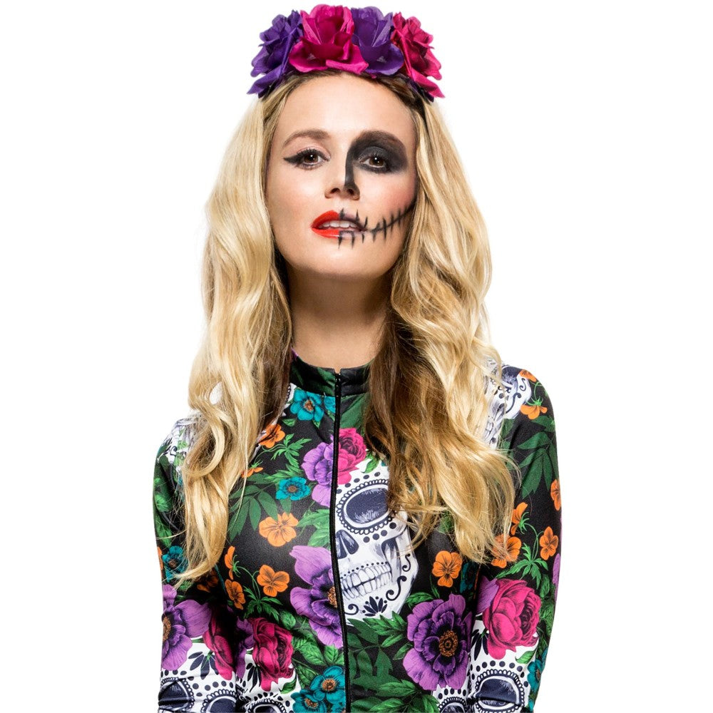 Day Of The Dead Rose Headband