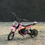 24v Battery Powered Ride On Motorcycle With Rear Suspension | Pink