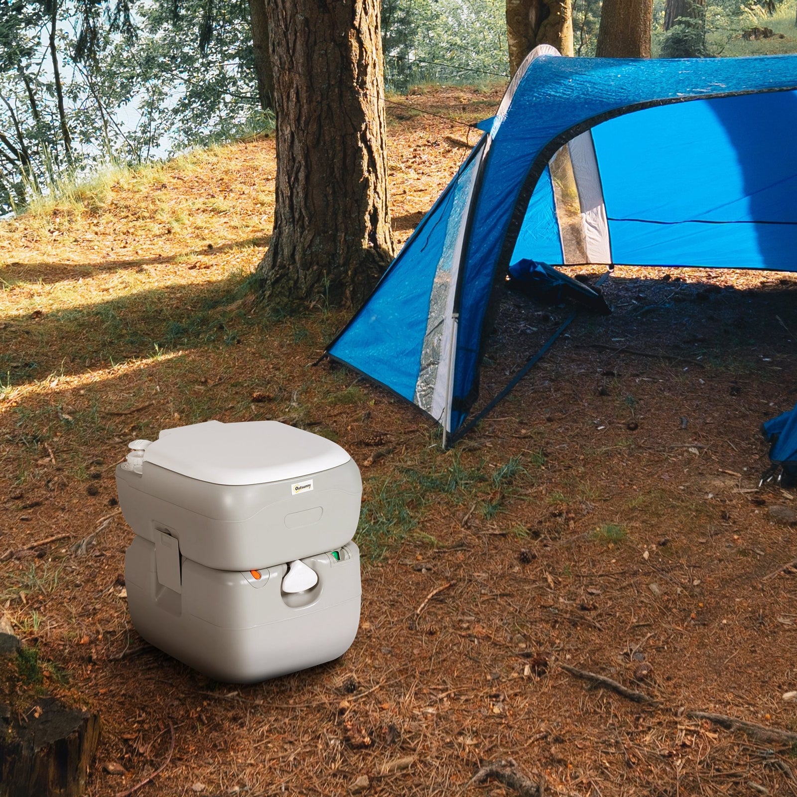 Portable Toilet W/ Detachable Tanks For Camping