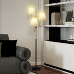 HOMCOM 3-light Floor Lamp, 165 Cm Tall Standing Lamp With Foot Switch