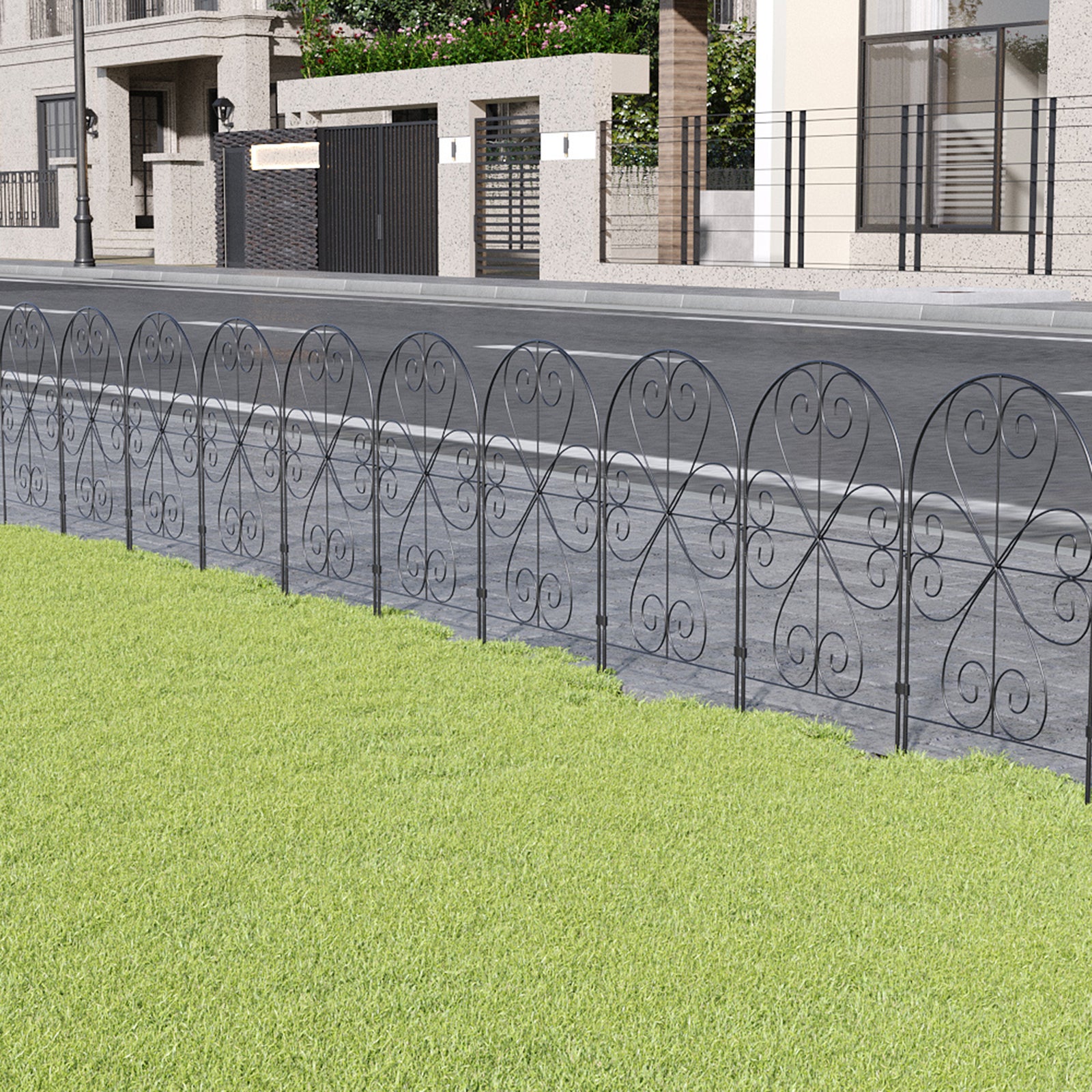 Breeins 10pcs Decorative Garden Fence Panels With Arched Design