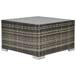 Garden Furniture Rattan Single Middle Sofa W/ Cushions | Dark Gray