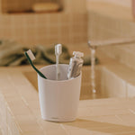 Toothbrush Holder, Soft-finish Coating, Saku Collection | Tangerine