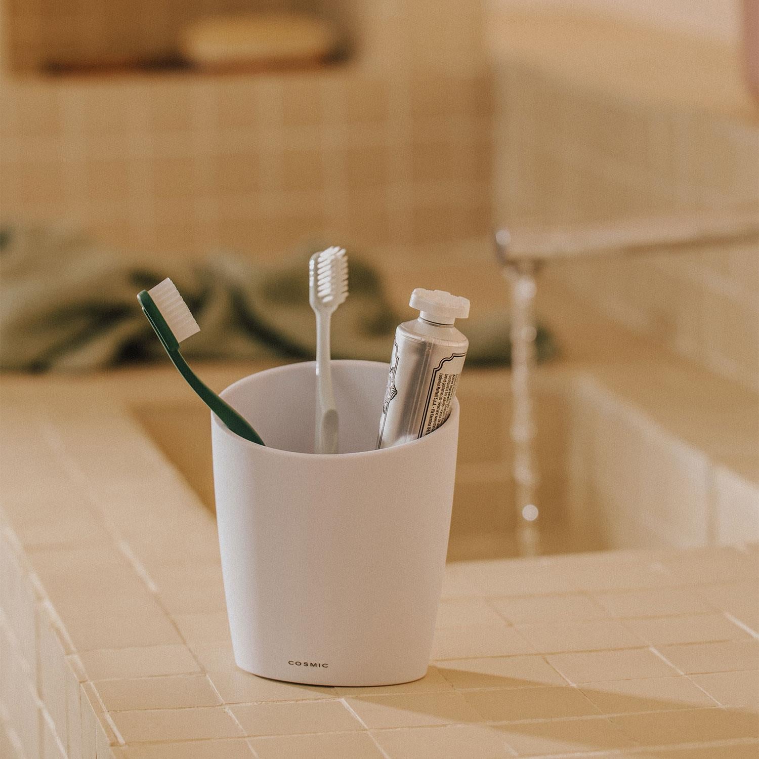 Toothbrush Holder, Soft-finish Coating, Saku Collection | Tangerine