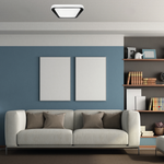Quadro Led Ceiling Lamp 40cm Stylish Modern Powerful Economical Full Remote Control | Black