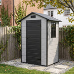 Breeins 5x3ft Plastic Garden Storage Shed With Lockable Door