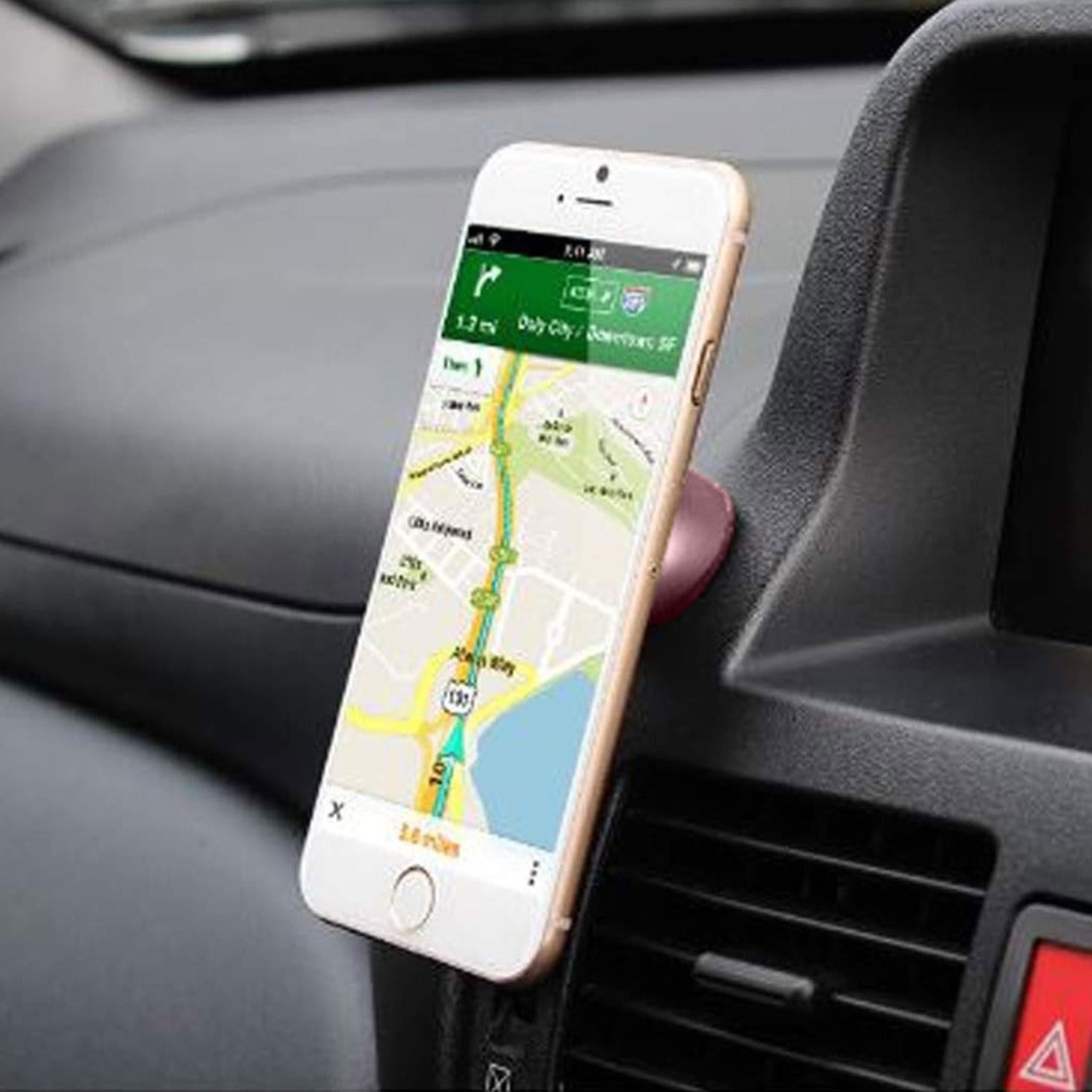 Universal Magnetic Car Mount Phone Holder For Smartphone, Rose Gold