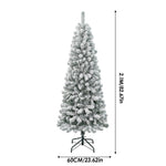 Flocked Christmas Tree With X-frame Stand | 7ft