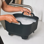 Recycled Washing Up Bowl - Sage Green Kitchen Dish Wash & Drain - 9 Litres Capacity - Made in the UK