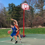 Adjustable Basketball Stand Backboard With Wheels | Red
