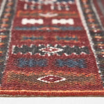 Terracotta, Black And Brown Cotton Kilim Rug | 200cm | Terracotta