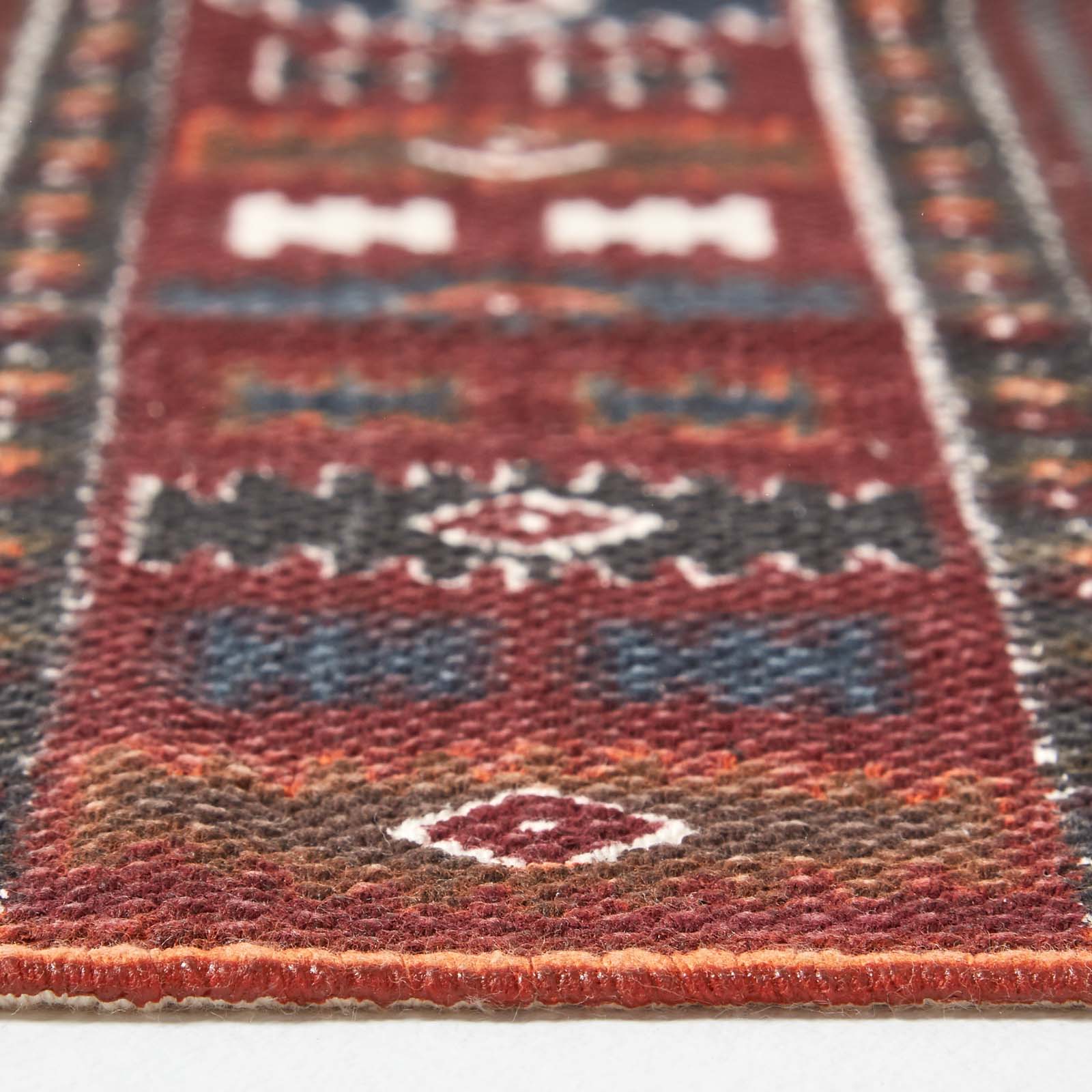 Terracotta, Black And Brown Cotton Kilim Rug | 200cm | Terracotta