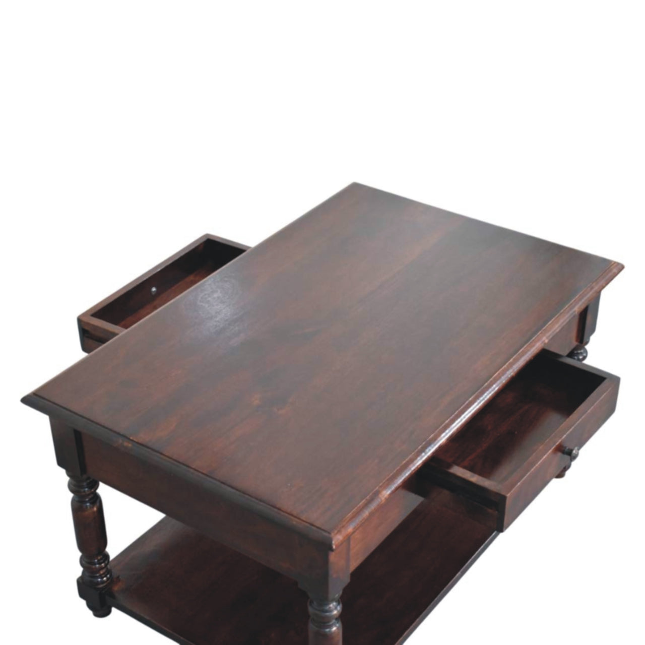Artisan Furniture Solid Wood Turned Legs Cherry Console Table
