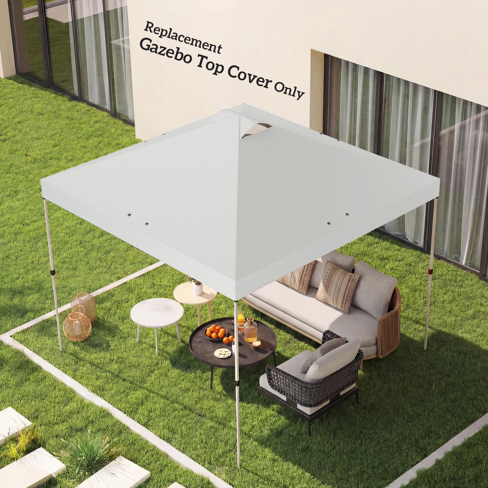 Gazebo Roof Replacement Uv50+ Waterproof 3x3(m) | White