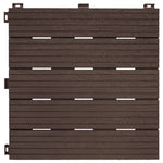 Pack Of 10 Cosmo Garden Patio Cosmopolitan Interlocking Decking Tiles | Brown