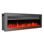 40-inch Electric Fireplace, Wall Mounted/recessed/freestanding Heater With 12-colour Flame & Remote Control