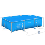 Steel Frame Pool With Filter Pump, Reinforced Sidewalls | Blue