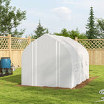 3x2m Polytunnel Greenhouse W/ Sidewalls & Door