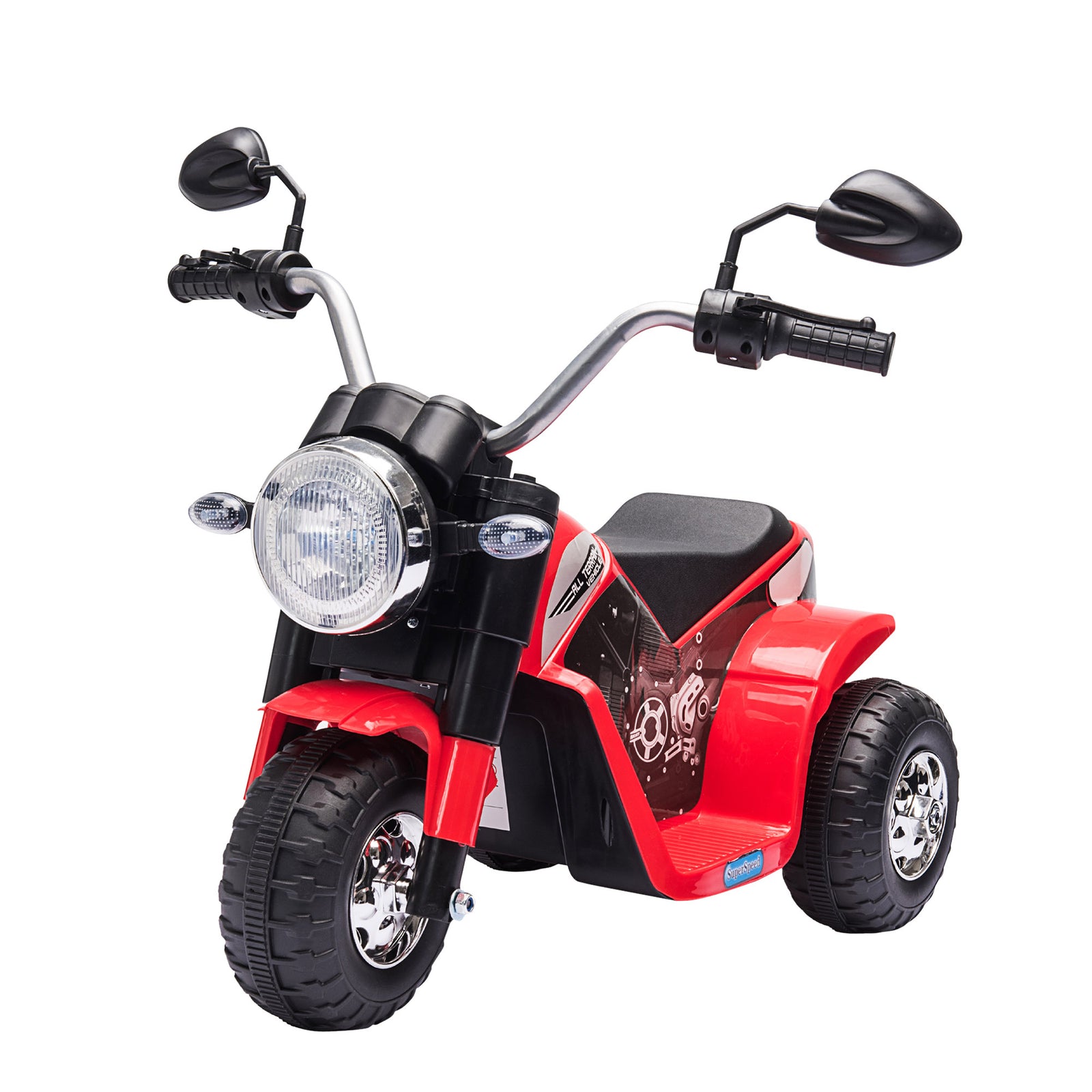 Kids 6v Electric Motorcycle Ride-on Toy Battery 18 - 36 Months | Red