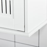 Bathroom Mirror Cabinet Wall Mount Storage Unit Double Doors | One Size | White